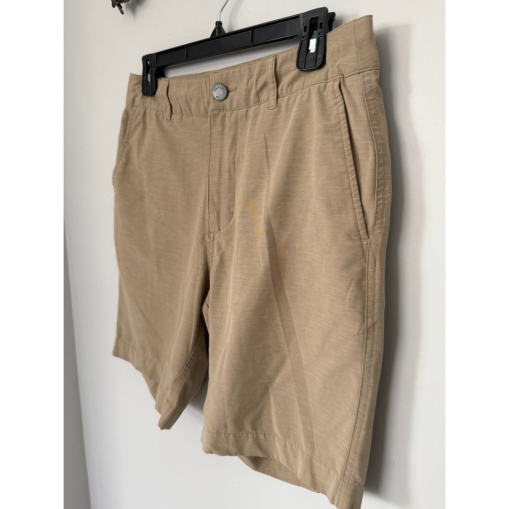 Faherty All Day Shorts Mens 29 Khaki Tan Hybrid Stretch Board Shorts Chino 9 In
